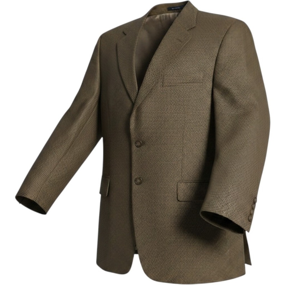 Vtg Chaps Ralph Lauren Blazer 44R Brown Houndstooth Wool Dark Academia Old Money